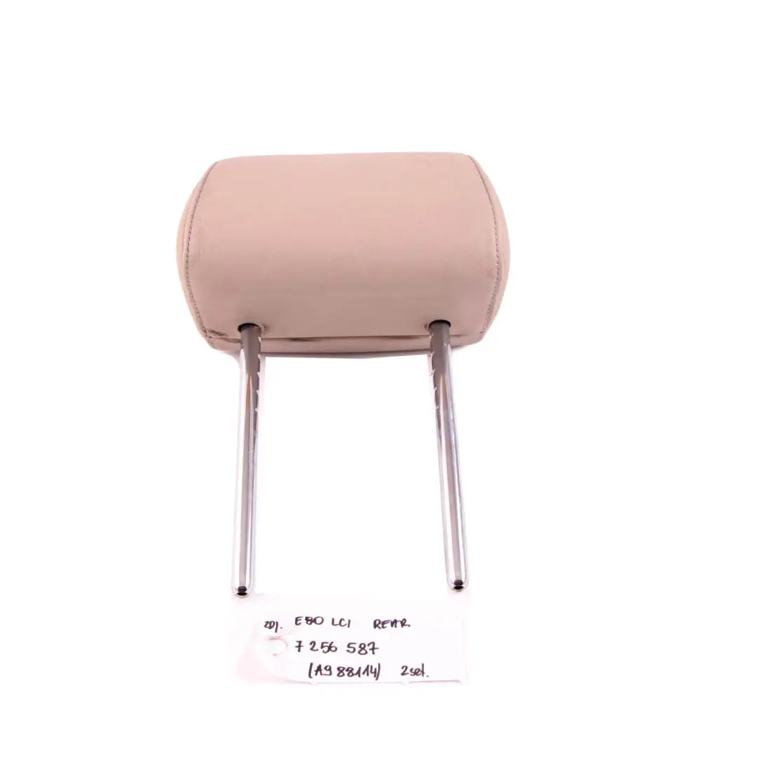 Banco Trasero Sofa Asiento Reposacabezas Cuero Dakota Oyster para BMW E90 E91 con número de pieza 7256587 BMW E90 E91 Banco Trasero Sofa Asiento Reposacabezas Cuero Dakota Oyster - SKU 7256587 - Número de pieza 7256587