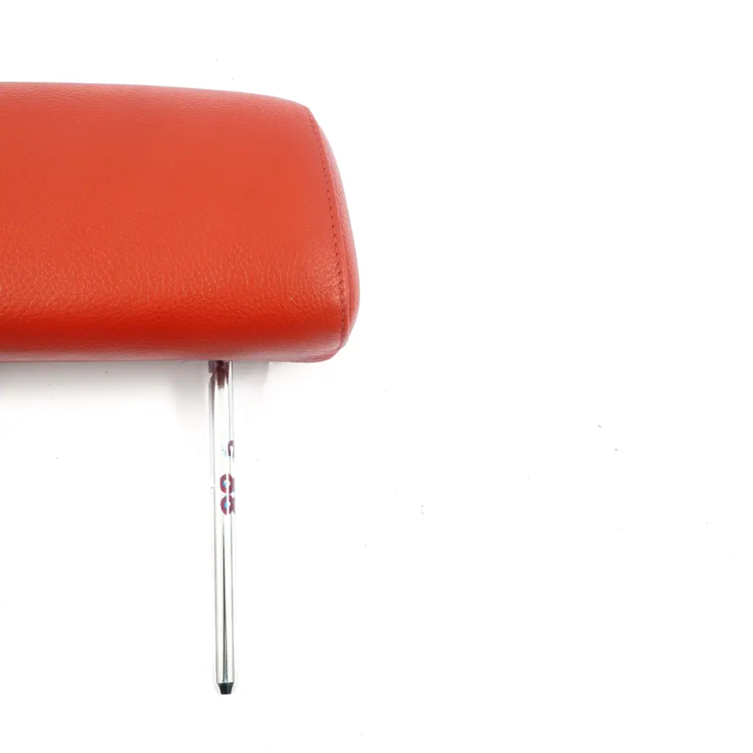 Left Right N/O/S Headrest Coral Red Leather to BMW E88 Convertible Rear Seat with Part number 7256614 BMW E88 Convertible Rear Seat Left Right N/O/S Headrest Coral Red Leather - SKU 7256614 - Part number 7256614