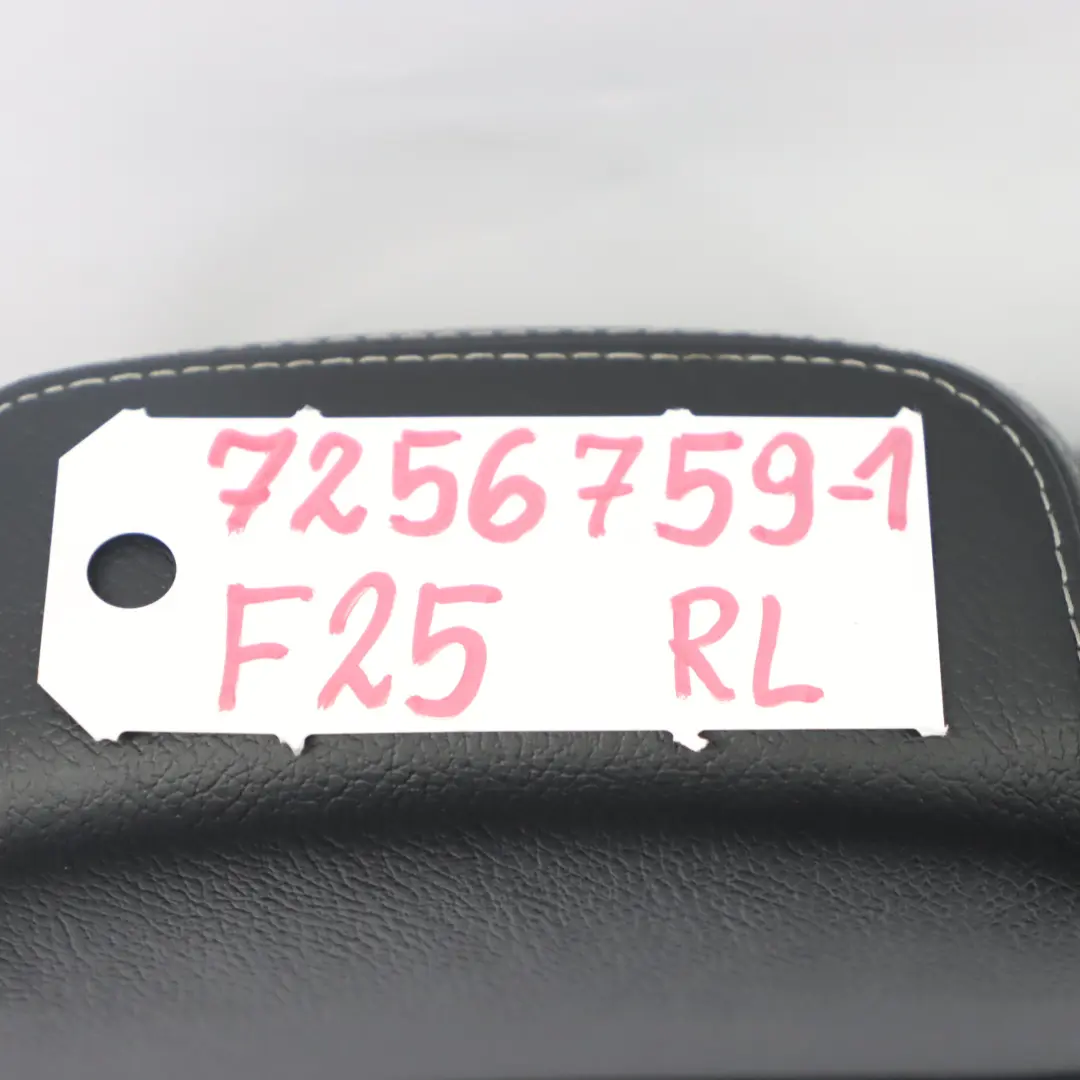 Backrest Rear Left N/S Back Cover Leather Nevada Black to BMW X3 F25 Seat with Part number 7256759 BMW X3 F25 Seat Backrest Rear Left N/S Back Cover Leather Nevada Black - SKU 7256759 - Part number 7256759