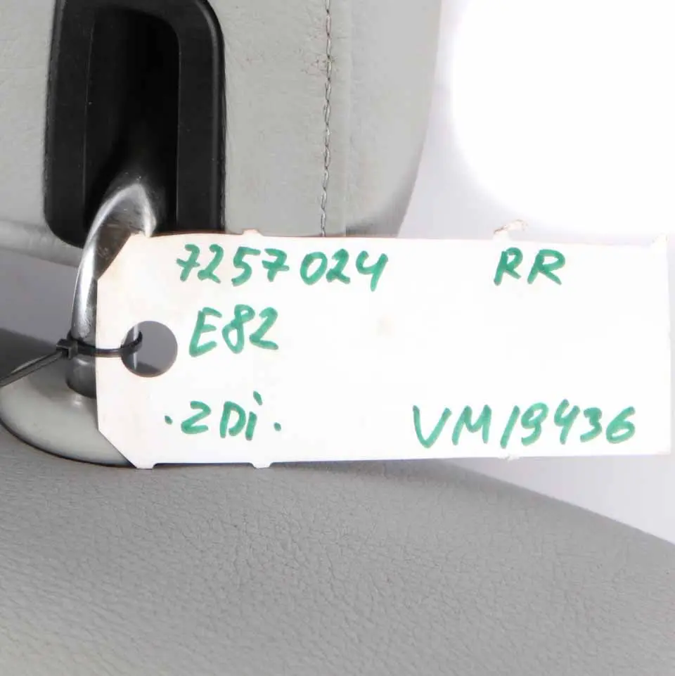 Backrest BMW E82 Coupe Rear Seat Cover Leather Right O/S Boston Grey to Seat with Part number 7257024 Seat Backrest BMW E82 Coupe Rear Seat Cover Leather Right O/S Boston Grey - SKU 7257024 - Part number 7257024