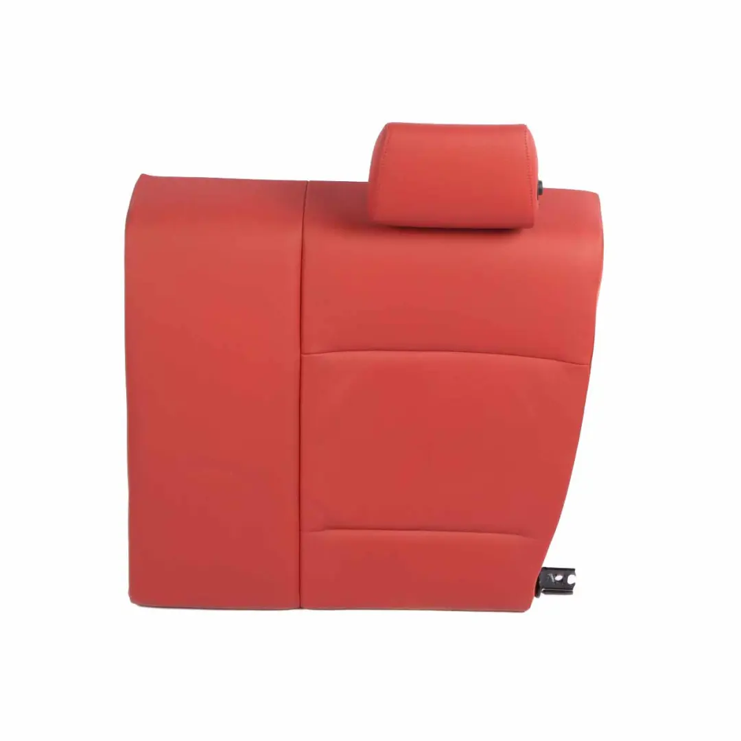 Backrest Rear Left N/S Covering Leather Boston Coral Red to BMW E82 Seat with Part number 7257033 BMW E82 Seat Backrest Rear Left N/S Covering Leather Boston Coral Red - SKU 7257033 - Part number 7257033