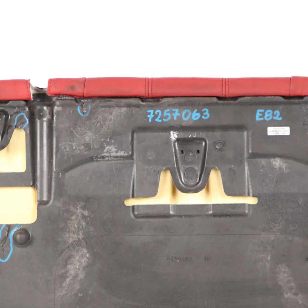 Bench Backrest Cover Leather Boston Coral Red to BMW E88 Convertible Rear Seat with Part number 7257063 BMW E88 Convertible Rear Seat Bench Backrest Cover Leather Boston Coral Red - SKU 7257063-1 - Part number 7257063