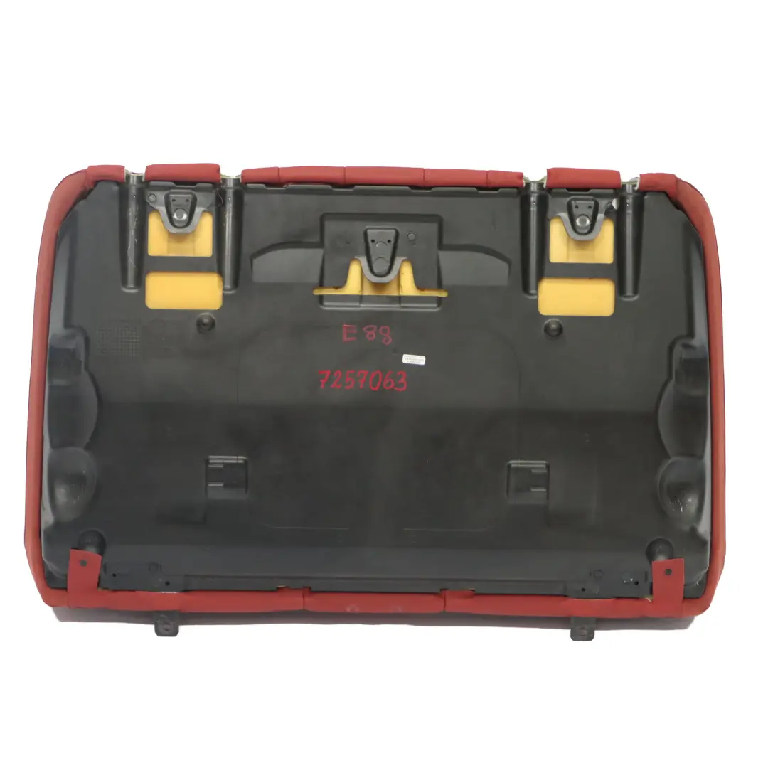 Rücksitzbank Lehnenbezug Leder Boston Coral Rot für BMW E88 Cabrio mit Teilenummer 7257063 BMW E88 Cabrio Rücksitzbank Lehnenbezug Leder Boston Coral Rot - SKU 7257063 - Teilenummer 7257063