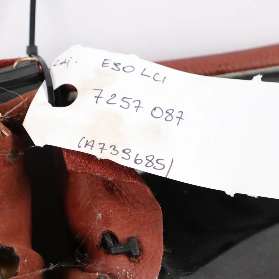 Couch Bench Interior Cover Leather Dakota Red Brown to BMW E90 LCI Rear Seat with Part number 7257087 BMW E90 LCI Rear Seat Couch Bench Interior Cover Leather Dakota Red Brown - SKU 7257087 - Part number 7257087