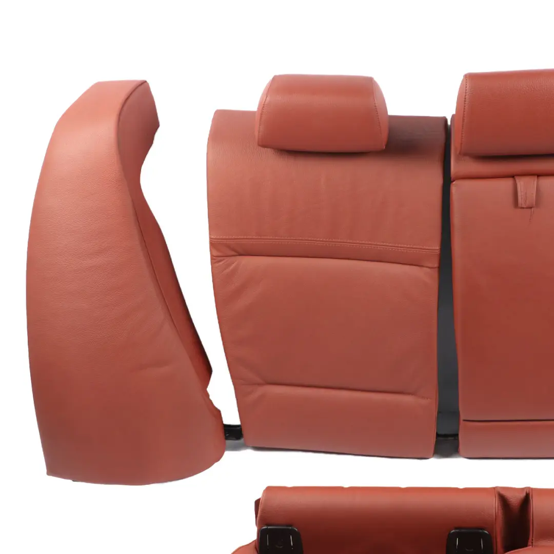 Brown Leather Rear Seats Set Bench Folding Backrest to Rear Seat BMW E90 LCI Red with Part number 7257090 Rear Seat BMW E90 LCI Red Brown Leather Rear Seats Set Bench Folding Backrest - SKU 7257090-1 - Part number 7257090