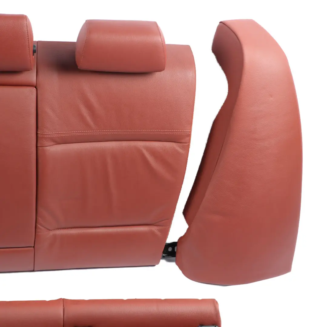 Brown Leather Rear Seats Set Bench Folding Backrest to Rear Seat BMW E90 LCI Red with Part number 7257090 Rear Seat BMW E90 LCI Red Brown Leather Rear Seats Set Bench Folding Backrest - SKU 7257090-1 - Part number 7257090