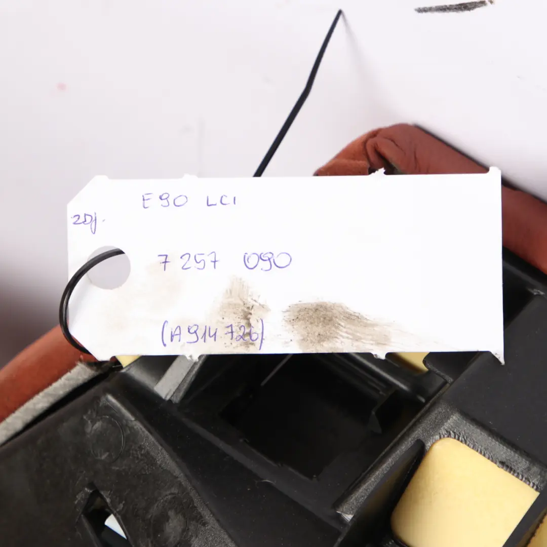 Bench BMW E90 LCI Couch Base Sofa Covering Leather Dakota Red Brown to Rear Seat with Part number 7257090 Rear Seat Bench BMW E90 LCI Couch Base Sofa Covering Leather Dakota Red Brown - SKU 7257090 - Part number 7257090