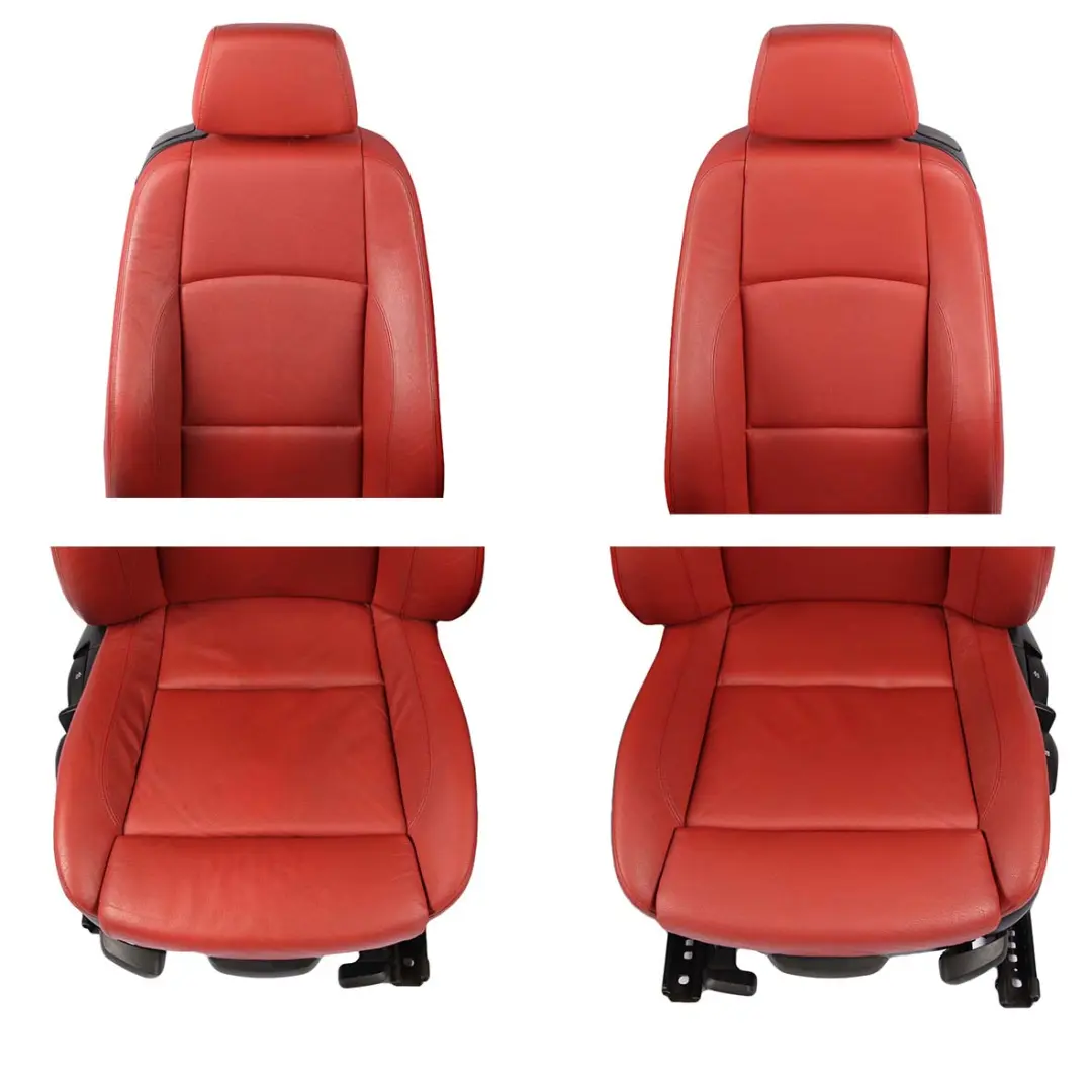  Seats BMW E82 Coupe Heated M Sport Red Leather Front Rear Seat Door Cards - SKU 7257455-1 - Part number 7257455