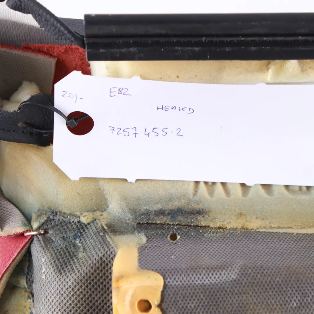 Housse Siège Avant Gauche Droite Siège Sport Chauffant Rouge pour BMW E81 E82 E88 à propos du numéro de pièce 7257455 BMW E81 E82 E88 Housse Siège Avant Gauche Droite Siège Sport Chauffant Rouge - SKU 7257455-2 - Numéro de pièce 7257455