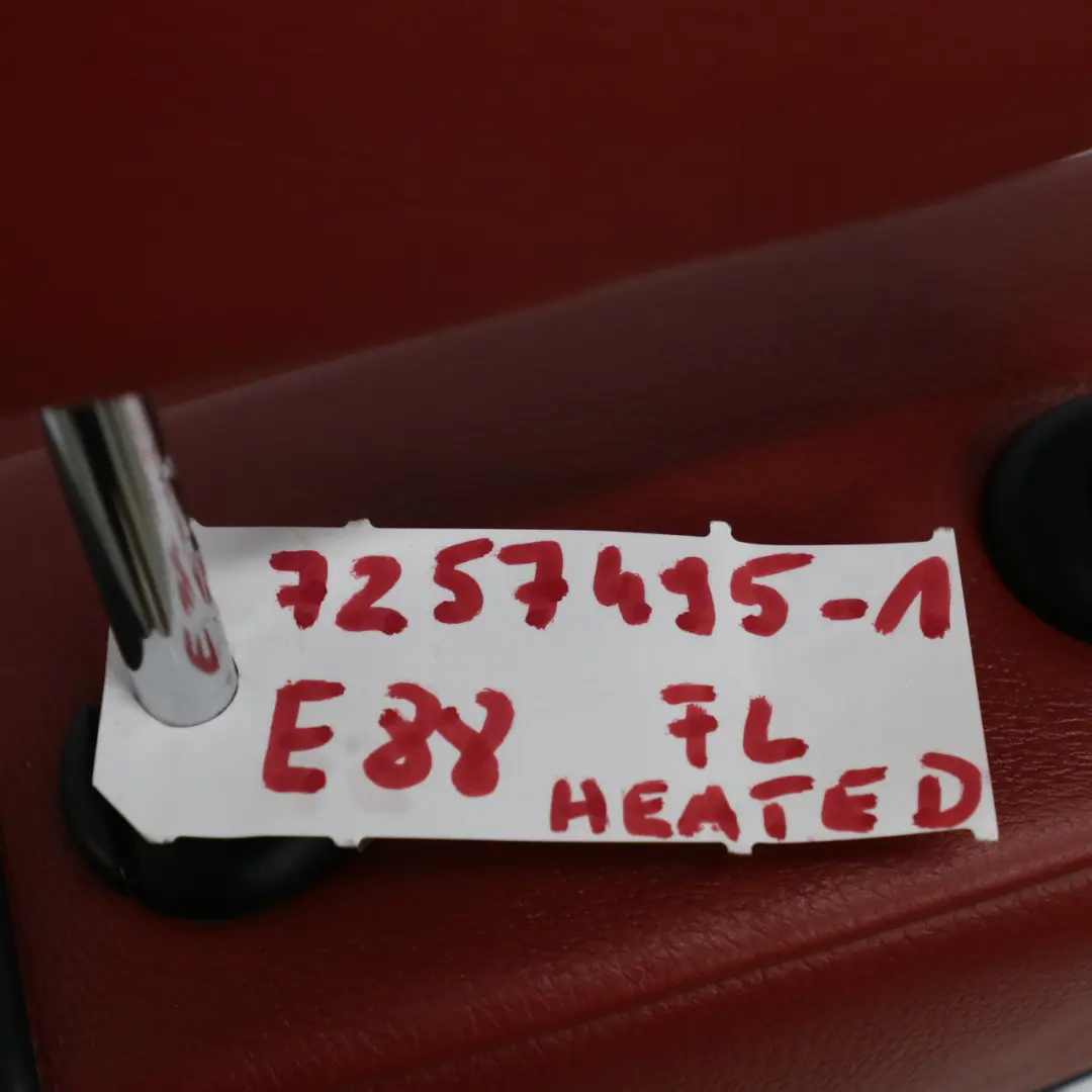 BMW E88 Asiento Descapotable MSport Delantero Izquierdo Cuero Rojo Calefactado - SKU 7257495-1 - Número de pieza 7257495