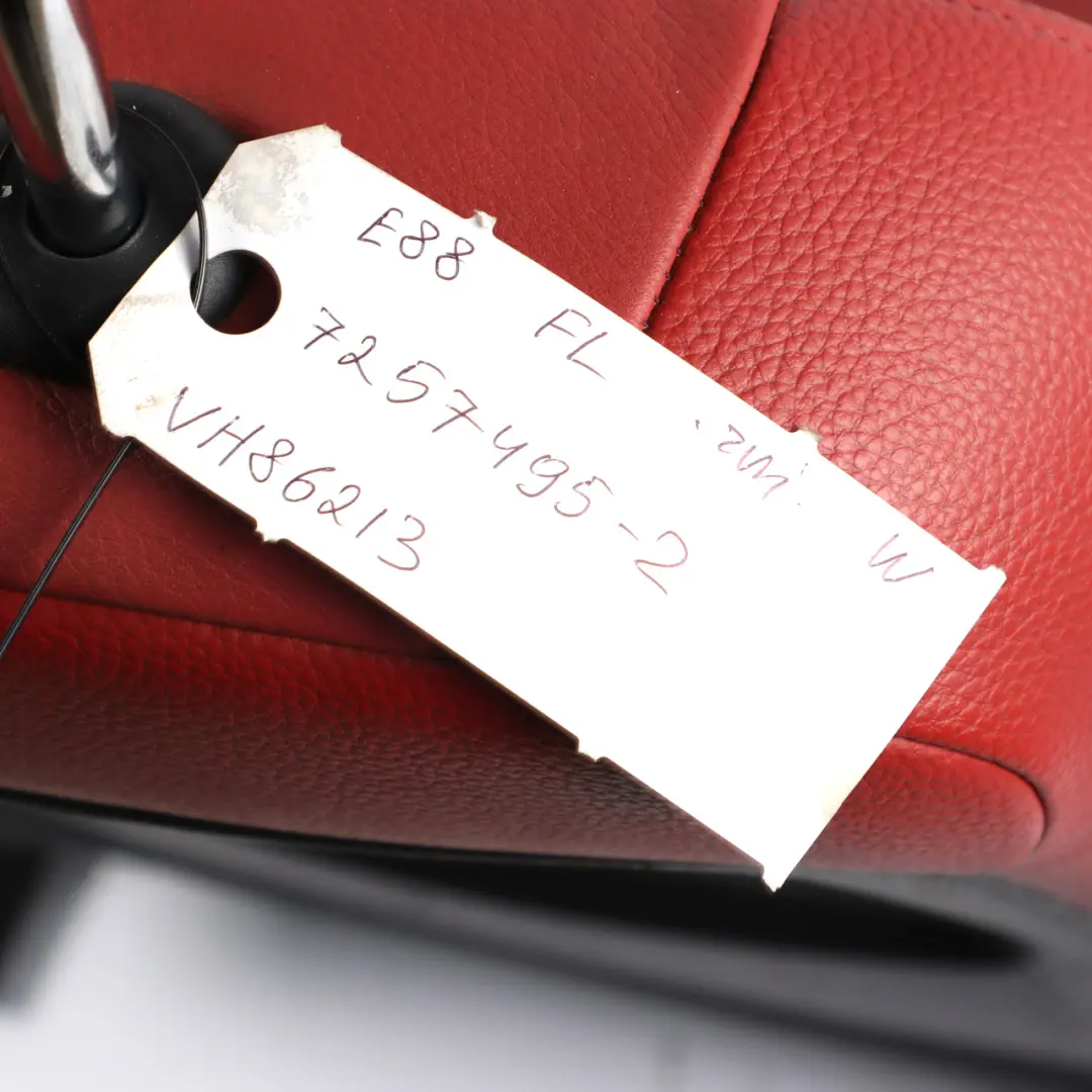 BMW E88 Convertible M Sport Front Left N/S Seat Side Red Boston Leather - SKU 7257495-2 - Part number 7257495