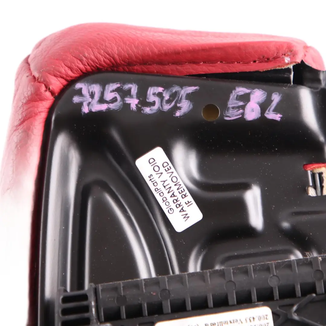 Thigh Support Carrier BMW E81 E82 E88 Front Sport Seat Leather Coral Red to with Part number 7257505 Thigh Support Carrier BMW E81 E82 E88 Front Sport Seat Leather Coral Red - SKU 7257505 - Part number 7257505