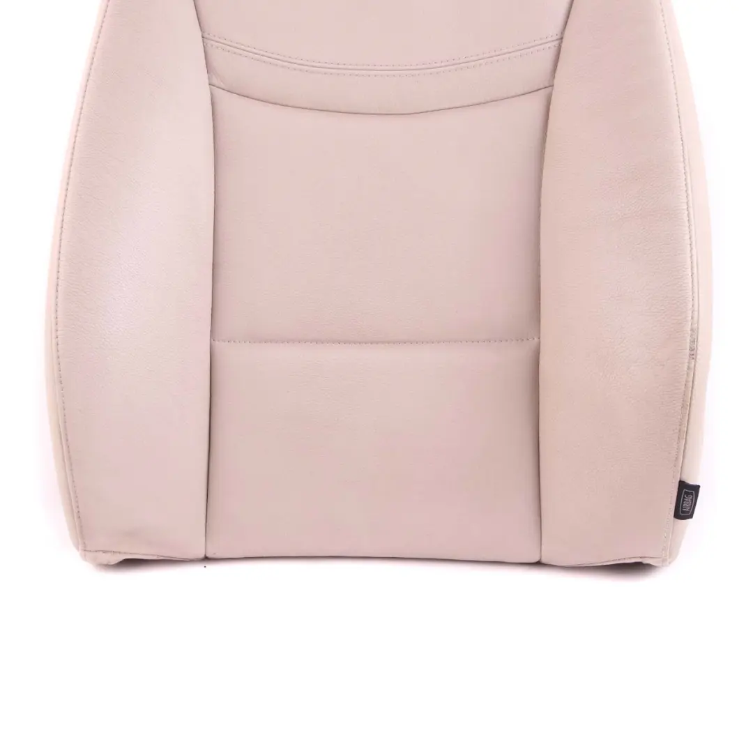 BMW E90 E91 LCI Front Left N/S Seat Backrest Cover Leather Oyster - SKU 7257543-1 - Part number 7257543