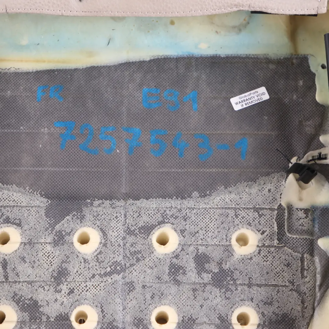 Front Right O/S Seat Backrest Cover Leather Oyster to BMW 3 E90 E91 LCI with Part number 7257544 BMW 3 E90 E91 LCI Front Right O/S Seat Backrest Cover Leather Oyster - SKU 7257544-1 - Part number 7257544