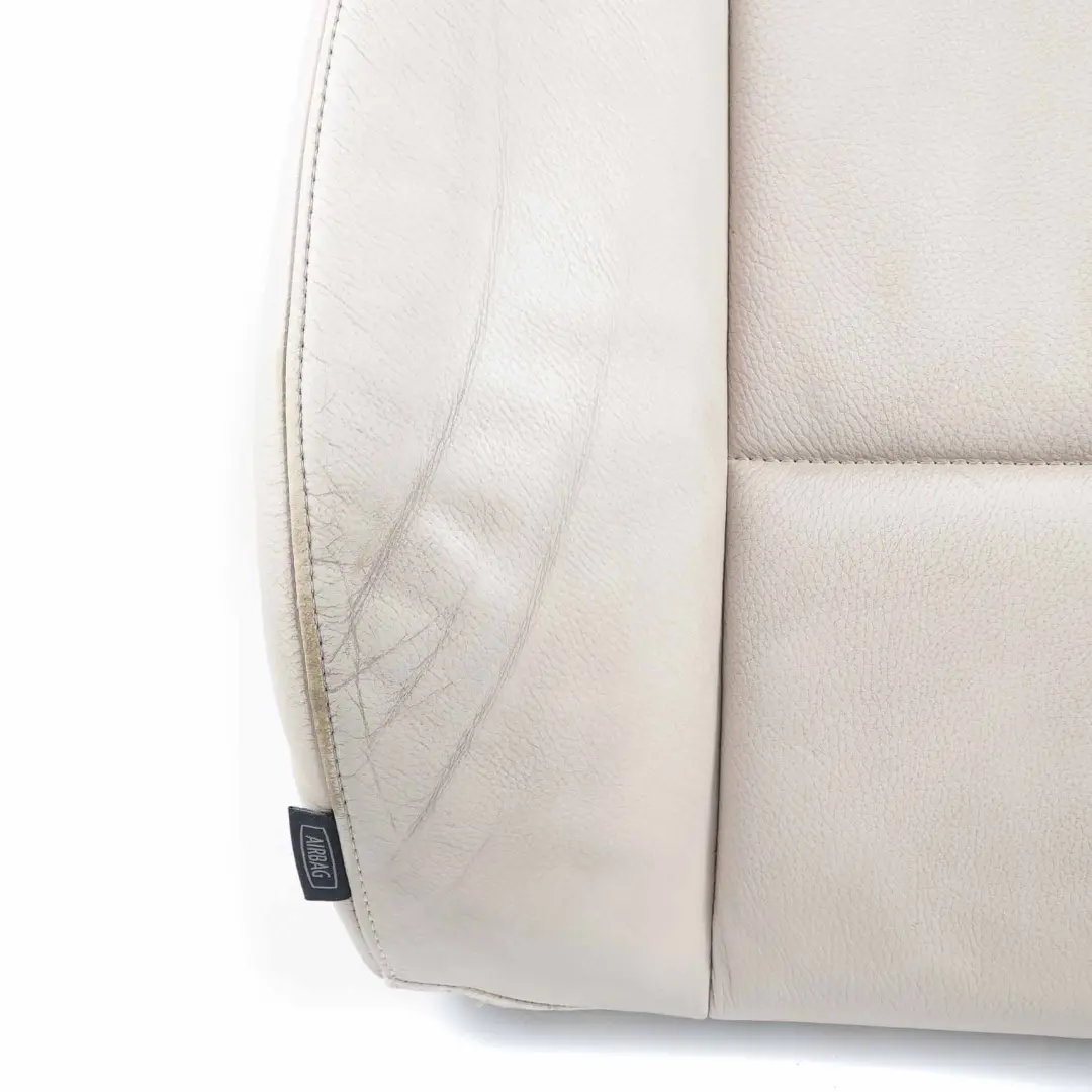 Backrest BMW E90 E91 LCI Front Right O/S Heated Seat Back Leather Oyster to Seat with Part number 7257544 Seat Backrest BMW E90 E91 LCI Front Right O/S Heated Seat Back Leather Oyster - SKU 7257544-2 - Part number 7257544