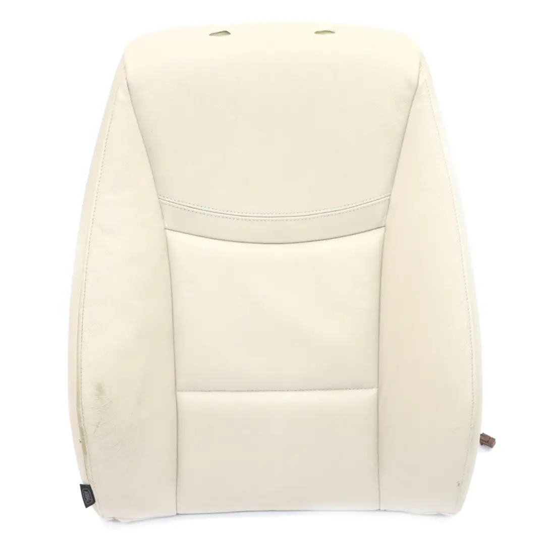 Backrest BMW E90 E91 LCI Front Right O/S Heated Seat Back Leather Oyster to Seat with Part number 7257544 Seat Backrest BMW E90 E91 LCI Front Right O/S Heated Seat Back Leather Oyster - SKU 7257544-4 - Part number 7257544
