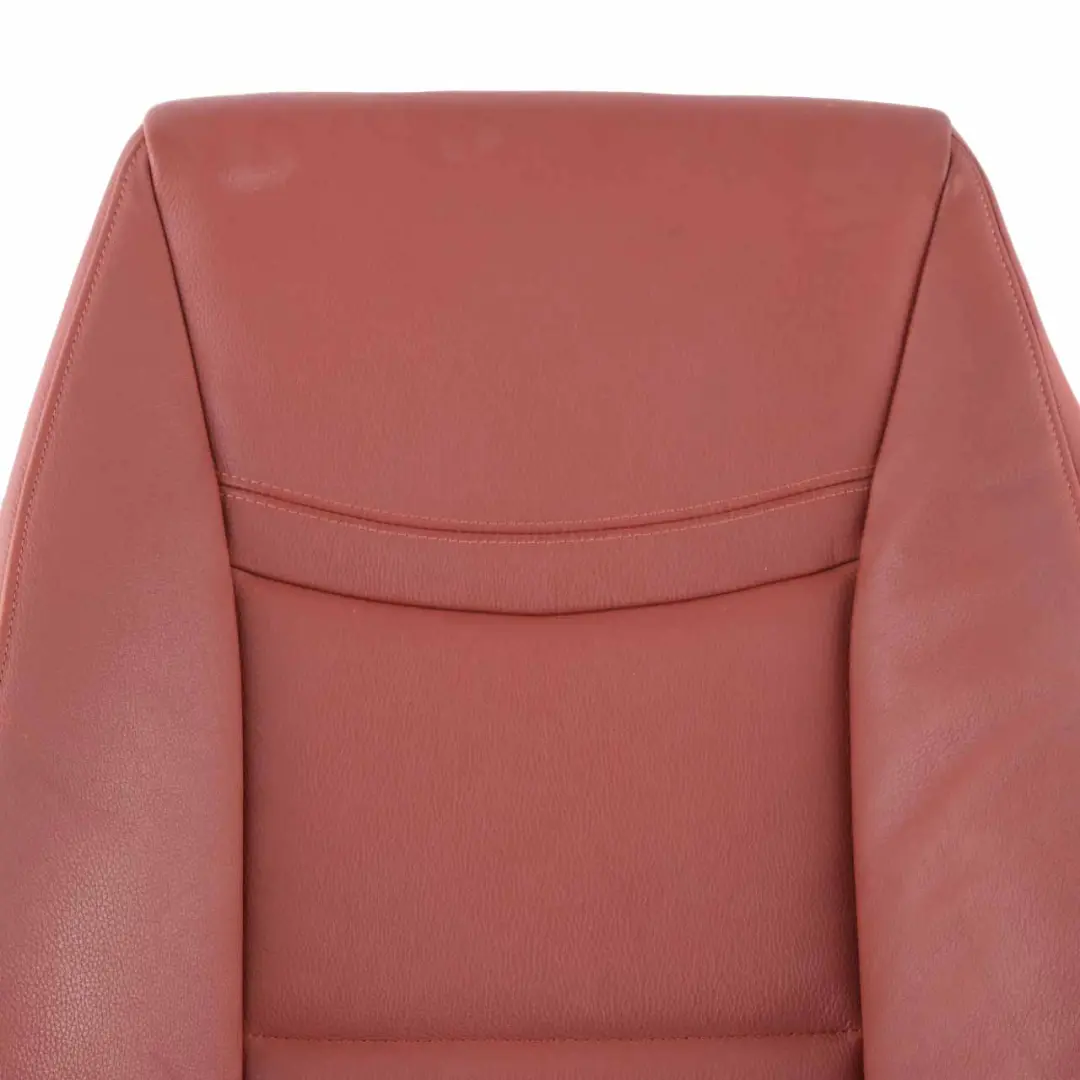 Front Left N/S Heated Backrest Cover Leather Red Brown to BMW E90 LCI Seat Cover with Part number 7257547 BMW E90 LCI Seat Cover Front Left N/S Heated Backrest Cover Leather Red Brown - SKU 7257547 - Part number 7257547