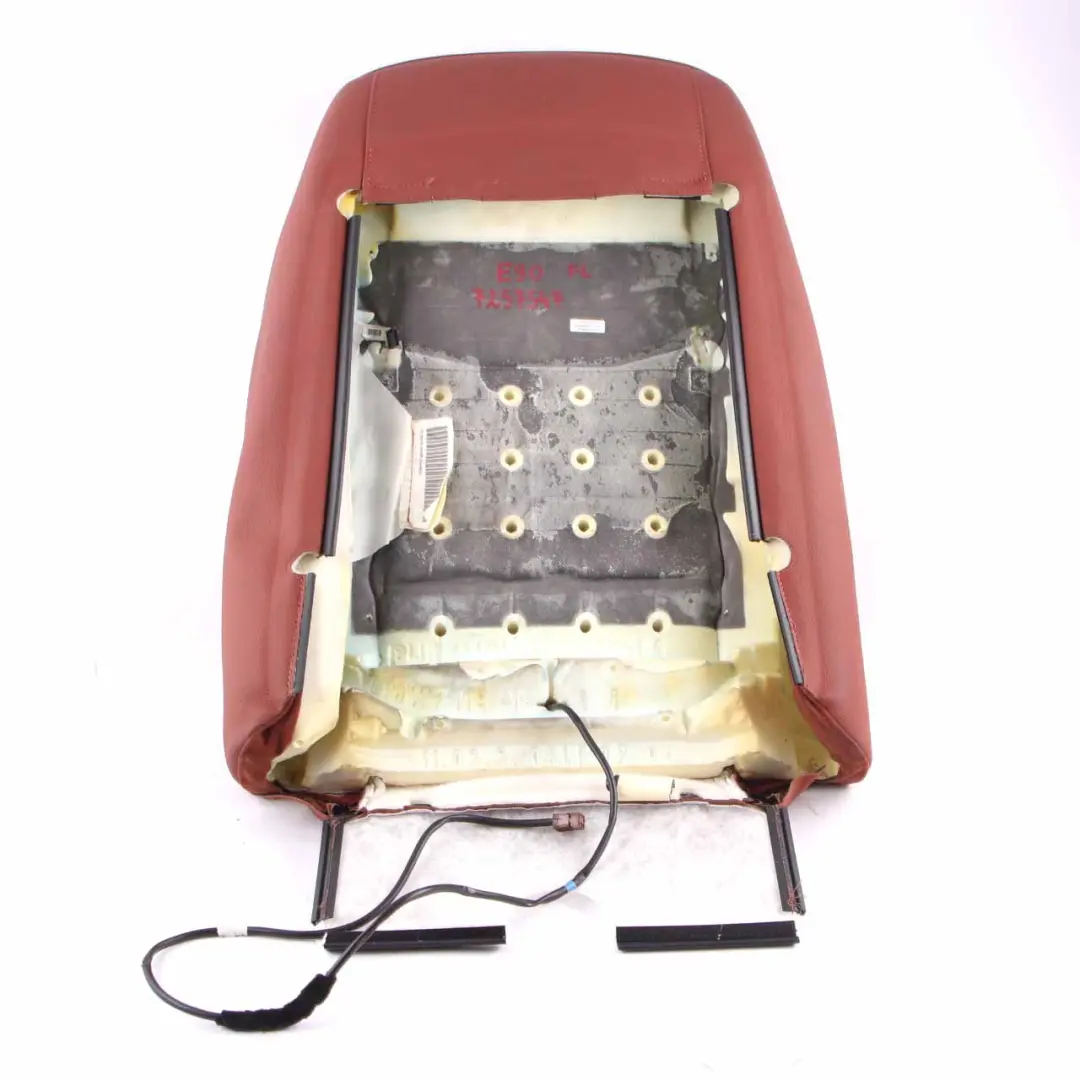 BMW E90 LCI Seat Cover Front Left N/S Heated Backrest Cover Leather Red Brown - SKU 7257547 - Part number 7257547