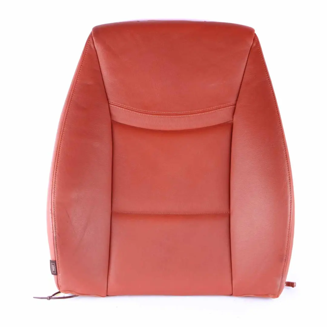 Front Right O/S Heated Backrest Cover Leather Red Brown to BMW E90 LCI Seat Cover with Part number 7257548 BMW E90 LCI Seat Cover Front Right O/S Heated Backrest Cover Leather Red Brown - SKU 7257548 - Part number 7257548