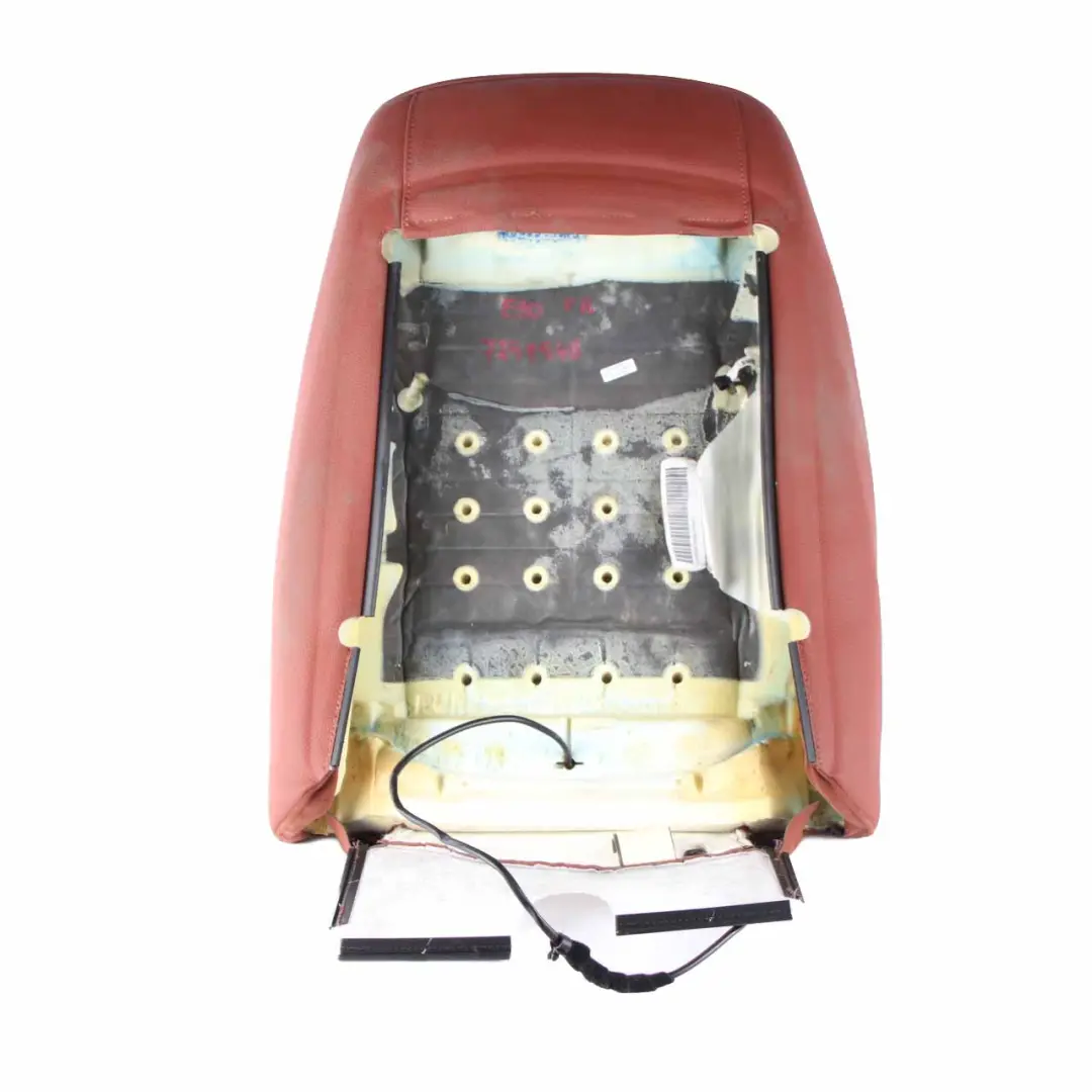 Front Right O/S Heated Backrest Cover Leather Red Brown to BMW E90 LCI Seat Cover with Part number 7257548 BMW E90 LCI Seat Cover Front Right O/S Heated Backrest Cover Leather Red Brown - SKU 7257548 - Part number 7257548