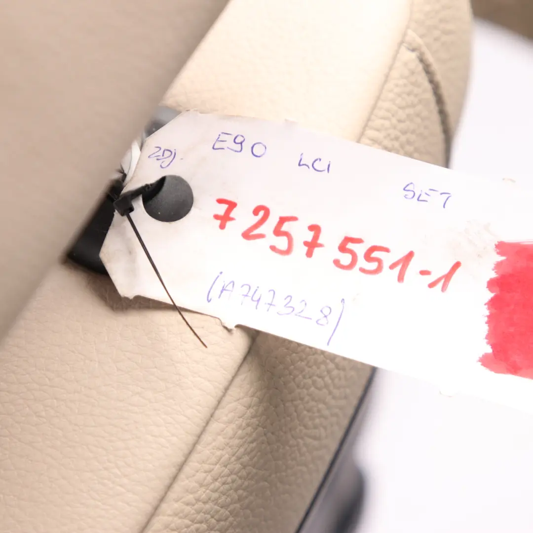 Leather Seats BMW E90 LCI Oyster Interior with Airbag and Door Card to with Part number 7257551 Leather Seats BMW E90 LCI Oyster Interior with Airbag and Door Card - SKU 7257551-2 - Part number 7257551