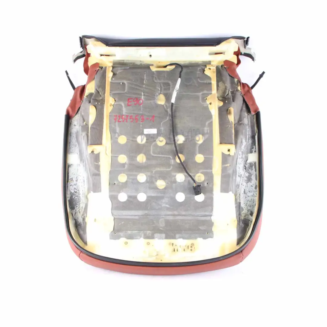 Front Left Right Heated N/O/S Leather Dakota Red Brown to BMW E90 LCI Seat Cover with Part number 7257553 BMW E90 LCI Seat Cover Front Left Right Heated N/O/S Leather Dakota Red Brown - SKU 7257553 - Part number 7257553