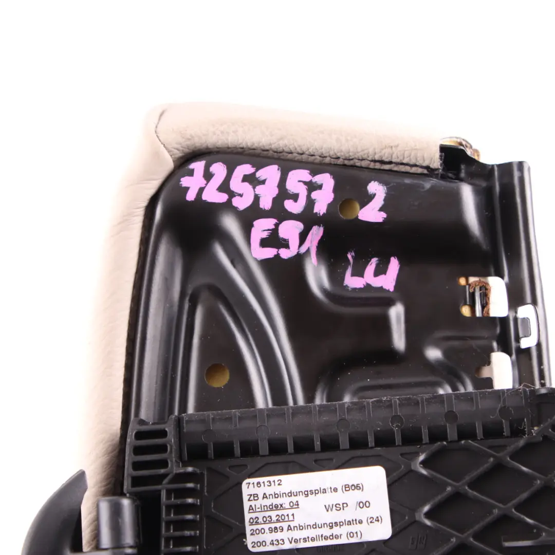 BMW E90 E91 Sport Vordersitz Träger Oberschenkelauflage Bezug Grau Leder - SKU 7257572 - Teilenummer 7257572