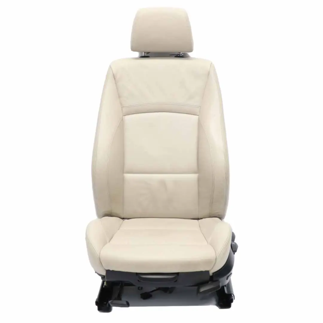 Oyster Leather Interior Front Left Seat N/S to BMW E90 E91 LCI M Sport with Part number 7257599 BMW E90 E91 LCI M Sport Oyster Leather Interior Front Left Seat N/S - SKU 7257599-1 - Part number 7257599
