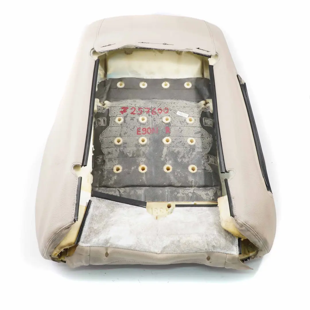 Backrest BMW E90 E91 LCI Front Right O/S Sport Seat Cover Leather Oyster to Seat with Part number 7257600 Seat Backrest BMW E90 E91 LCI Front Right O/S Sport Seat Cover Leather Oyster - SKU 7257600 - Part number 7257600