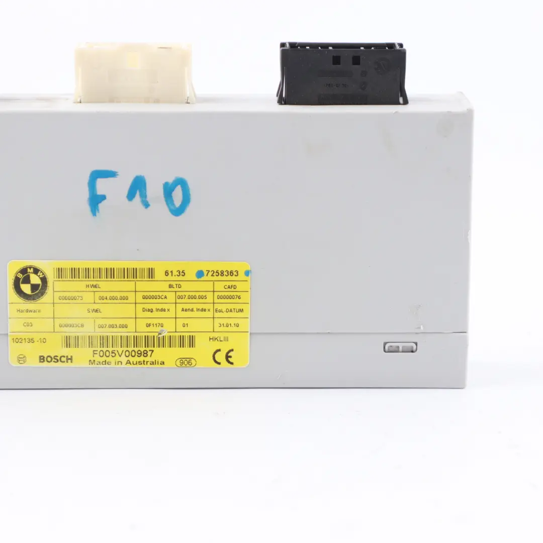 Lift Rear Function Module Control Unit to BMW F10 F25 F25 F01 F03 Tailgate with Part number 7394649 BMW F10 F25 F25 F01 F03 Tailgate Lift Rear Function Module Control Unit - SKU 7258363 - Part number 7394649