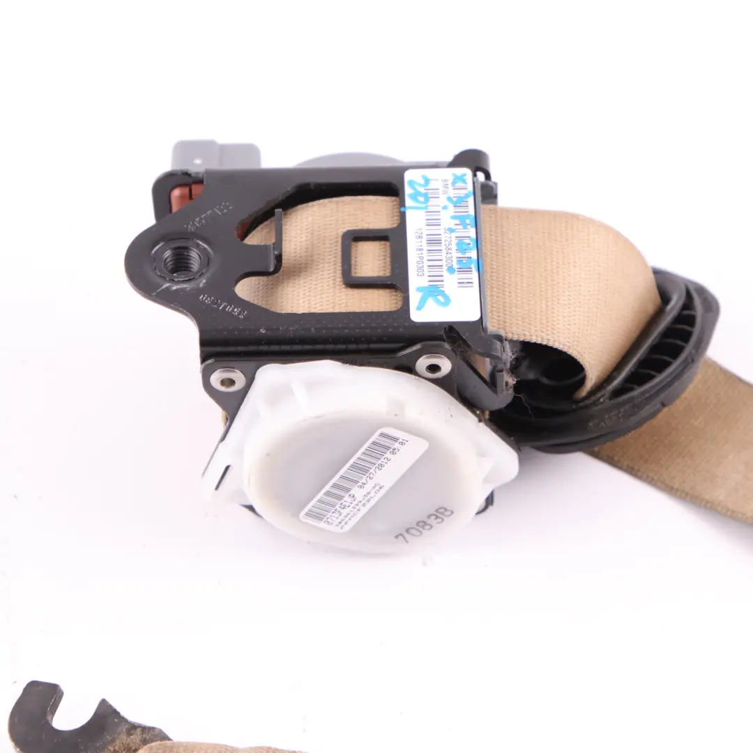 Belt BMW X3 F25 X4 F26 Upper Seatbelt Front Right O/S Safety Beige to Seat with Part number 7258430 Seat Belt BMW X3 F25 X4 F26 Upper Seatbelt Front Right O/S Safety Beige - SKU 7258430 - Part number 7258430
