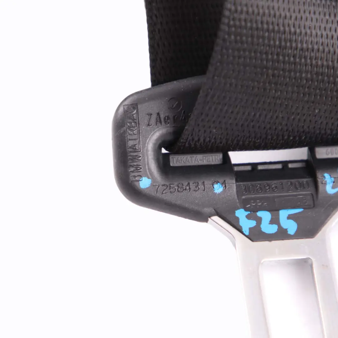  Cinturón seguridad BMW X3 F25 X4 F26superior delantero izquierdo Negro - SKU 7258431 - Número de pieza 7258431