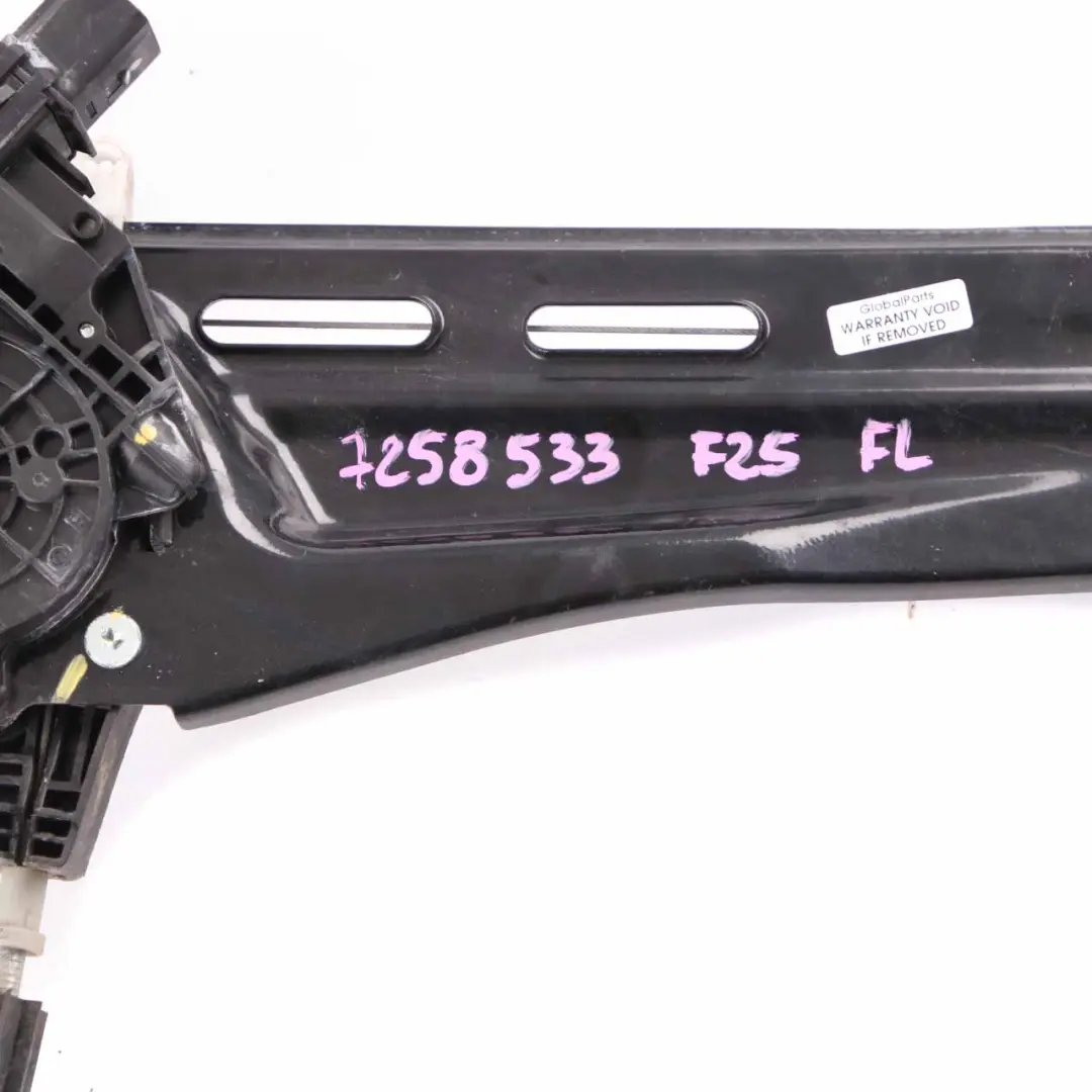 Alzacristali Porta Anteriore Sinistra Regolatore Mecanismo Motor per BMW F25 con numero di parte 7258533 BMW F25 Alzacristali Porta Anteriore Sinistra Regolatore Mecanismo Motor - SKU 7258533 - Numero di parte 7258533