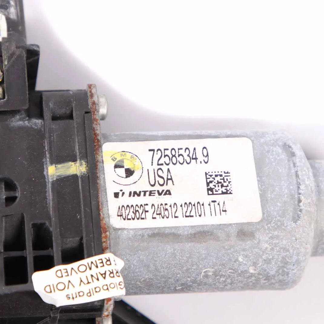 BMW X3 F25 Window Lifter Front Door Right O/S Regulator Mechanism Motor - SKU 7258534 - Part number 7258534