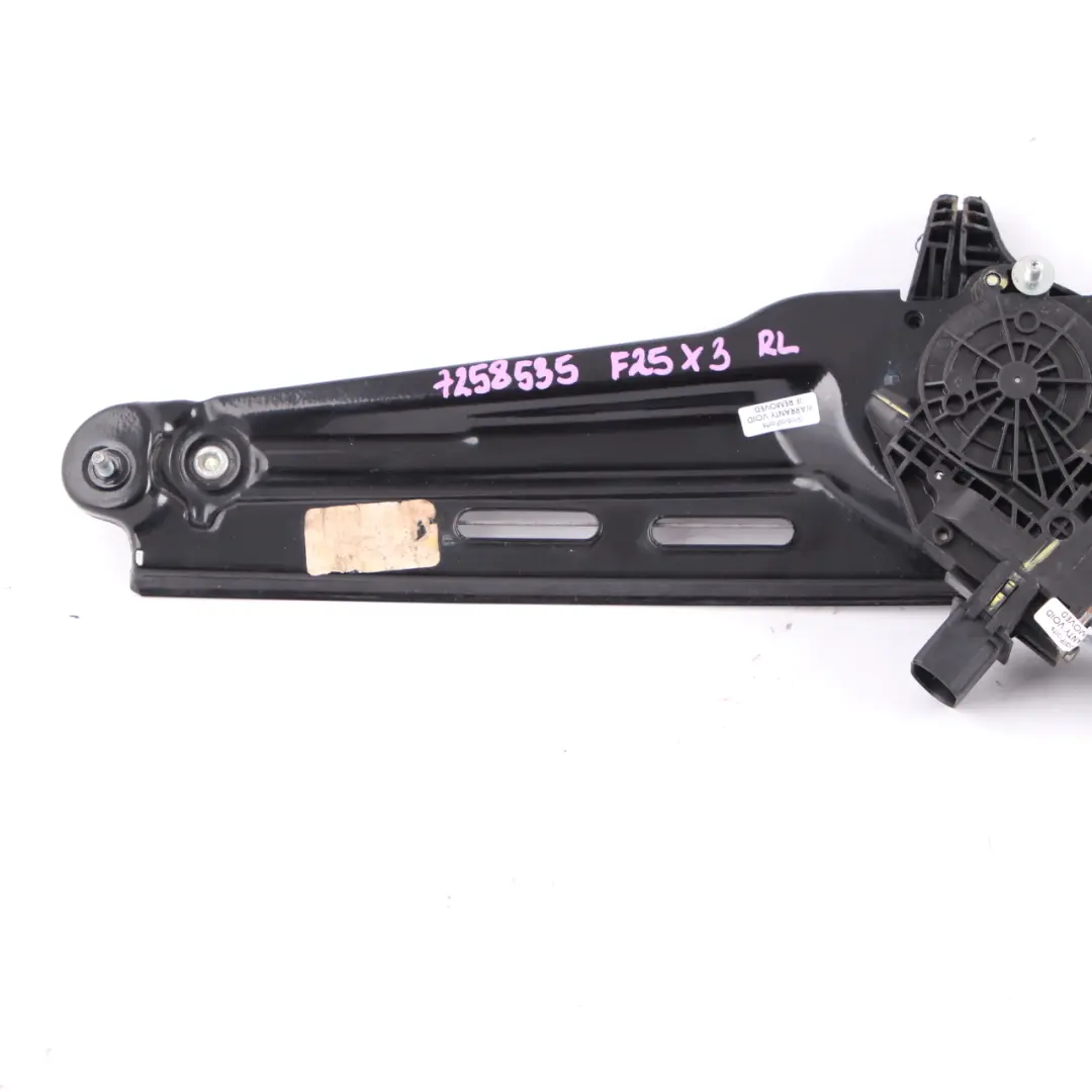Elevalunas Trasero Izquierdo Motor Regulador Mecanismo para BMW X3 F25 con número de pieza 7258535 BMW X3 F25 Elevalunas Trasero Izquierdo Motor Regulador Mecanismo - SKU 7258535 - Número de pieza 7258535