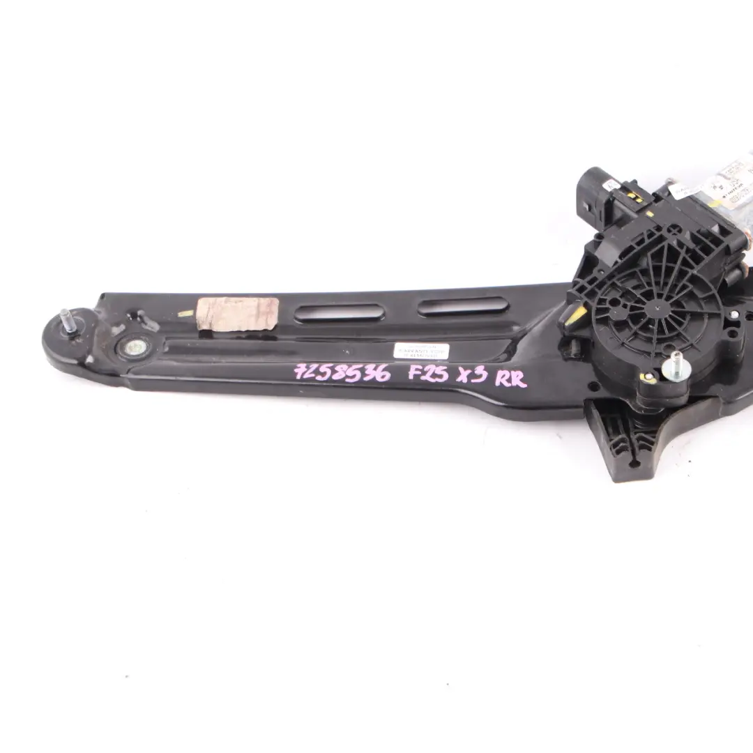 BMW X3 F25 Lève-Vitre Arrière Droit Moteur Régulateur Mécanisme - SKU 7258536 - Numéro de pièce 7258536