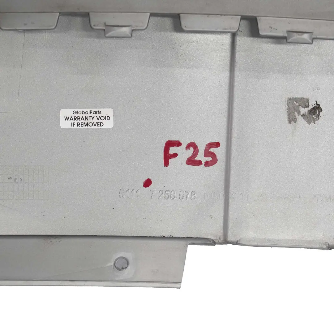 Blende Abdeckung Vorne Stossfänger Befestigung Silber X-Line für BMW X3 F25 mit Teilenummer 7258578 BMW X3 F25 Blende Abdeckung Vorne Stossfänger Befestigung Silber X-Line - SKU 7258578 - Teilenummer 7258578