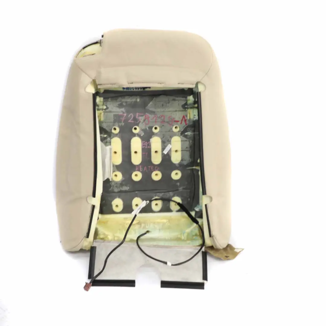 Sitzlehne vorne links Heizung Sportsitz Leder Dakota Oyster für BMW E92 mit Teilenummer 7259129 BMW E92 Sitzlehne vorne links Heizung Sportsitz Leder Dakota Oyster - SKU 7259129-1 - Teilenummer 7259129