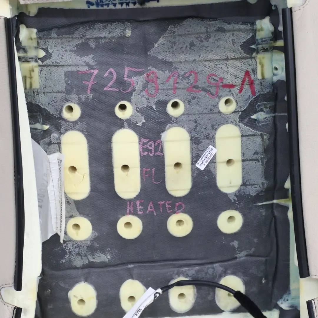 Oparcie Fotela Sport Lewy Przód Grzane do BMW E92 o numerze 7259129 BMW E92 Oparcie Fotela Sport Lewy Przód Grzane - SKU 7259129-1 - Numer Części 7259129