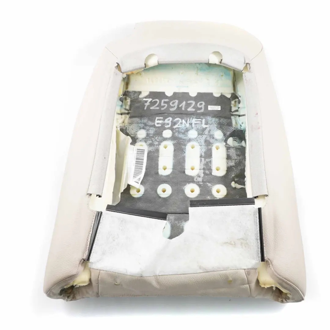 BMW E92 Asiento Respaldo Delantero Izquierdo Sport Asiento Cuero Dakota Oyster - SKU 7259129 - Número de pieza 7259129