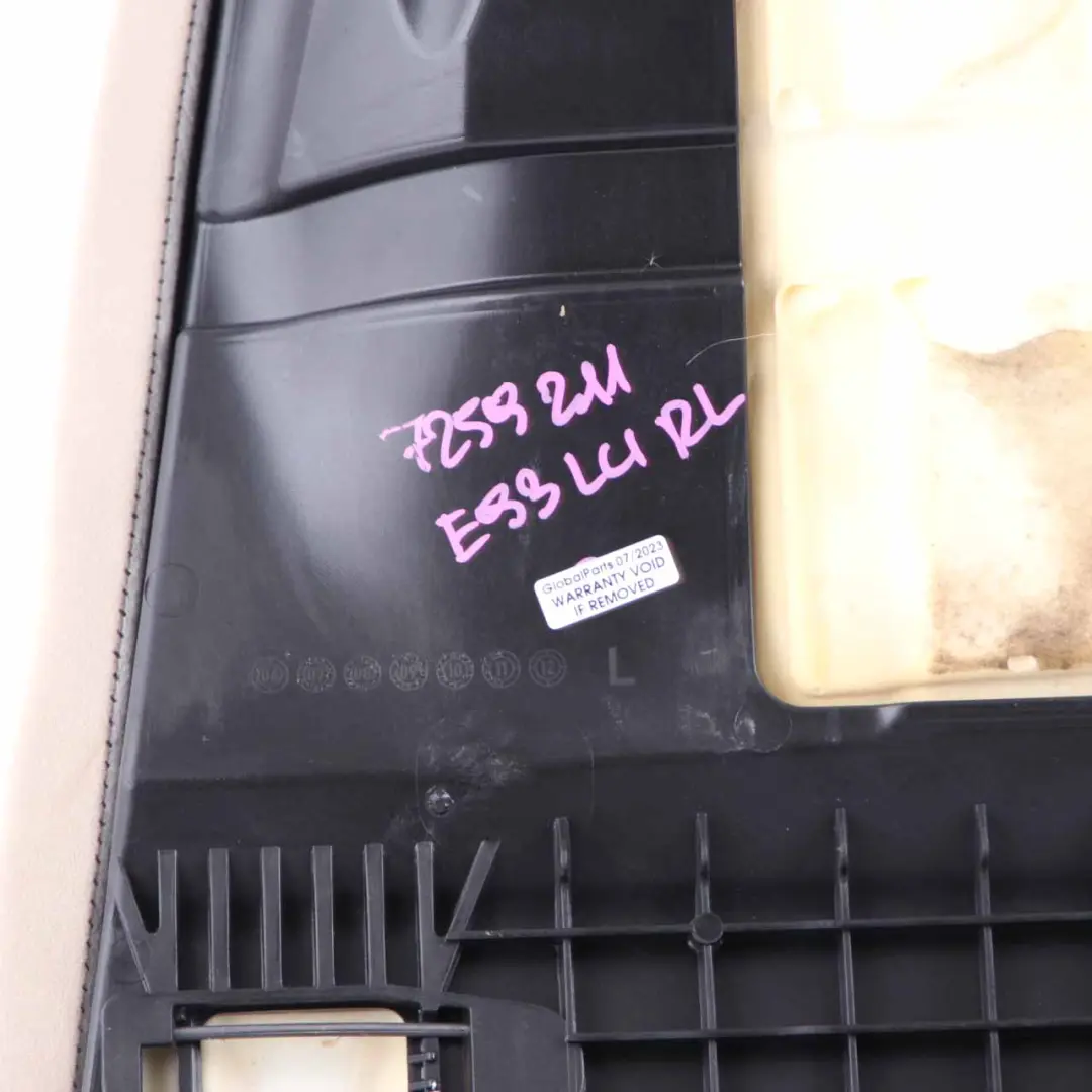 Couch Rear Left N/S Bench Cover Leather Oyster to BMW E93 Cabrio Convertible Seat with Part number 7259211 BMW E93 Cabrio Convertible Seat Couch Rear Left N/S Bench Cover Leather Oyster - SKU 7259211 - Part number 7259211