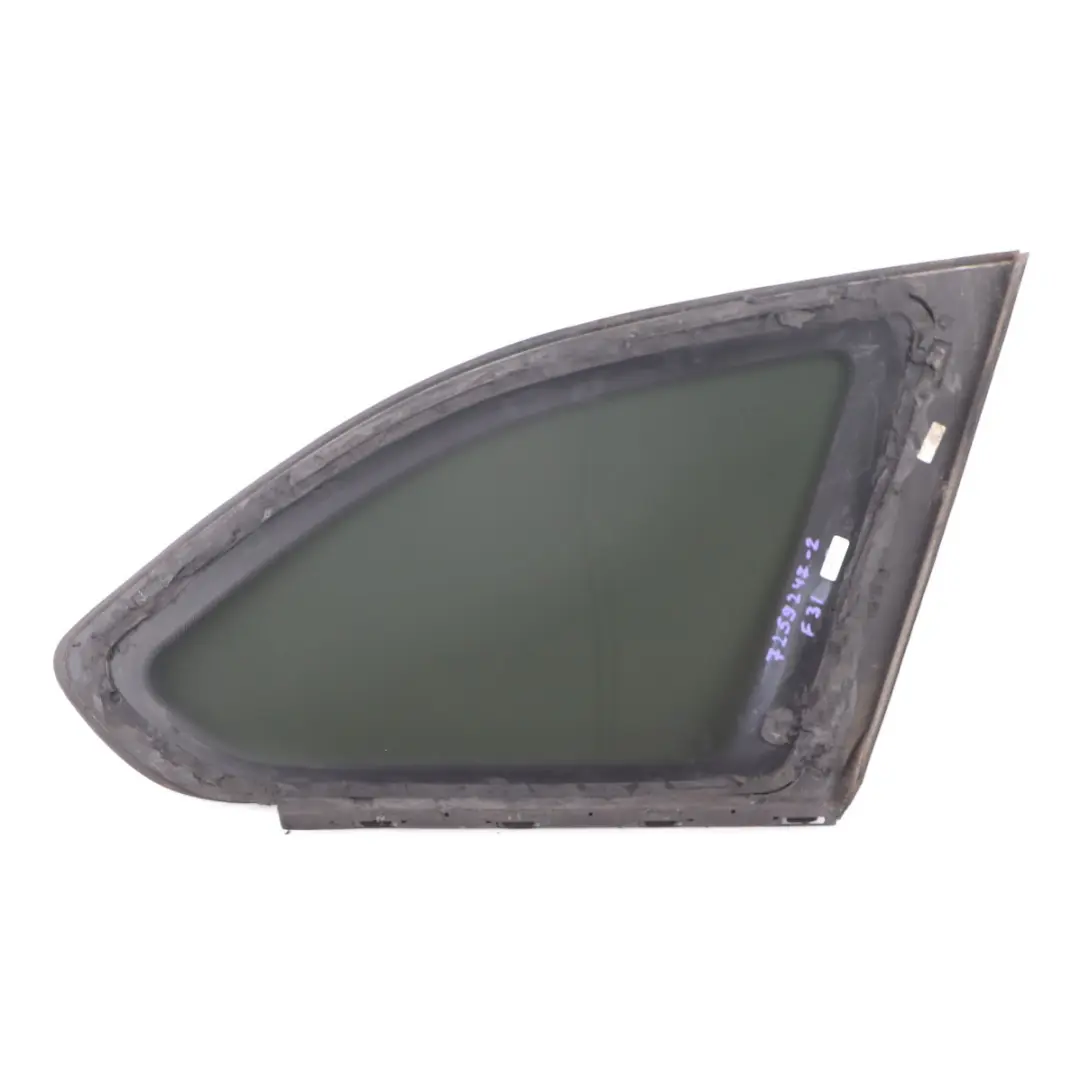 Fenêtre latérale arrière gauche Noir AS3 teinté SSG pour BMW F31 Touring à propos du numéro de pièce 7259247 BMW F31 Touring Fenêtre latérale arrière gauche Noir AS3 teinté SSG - SKU 7259247-2 - Numéro de pièce 7259247