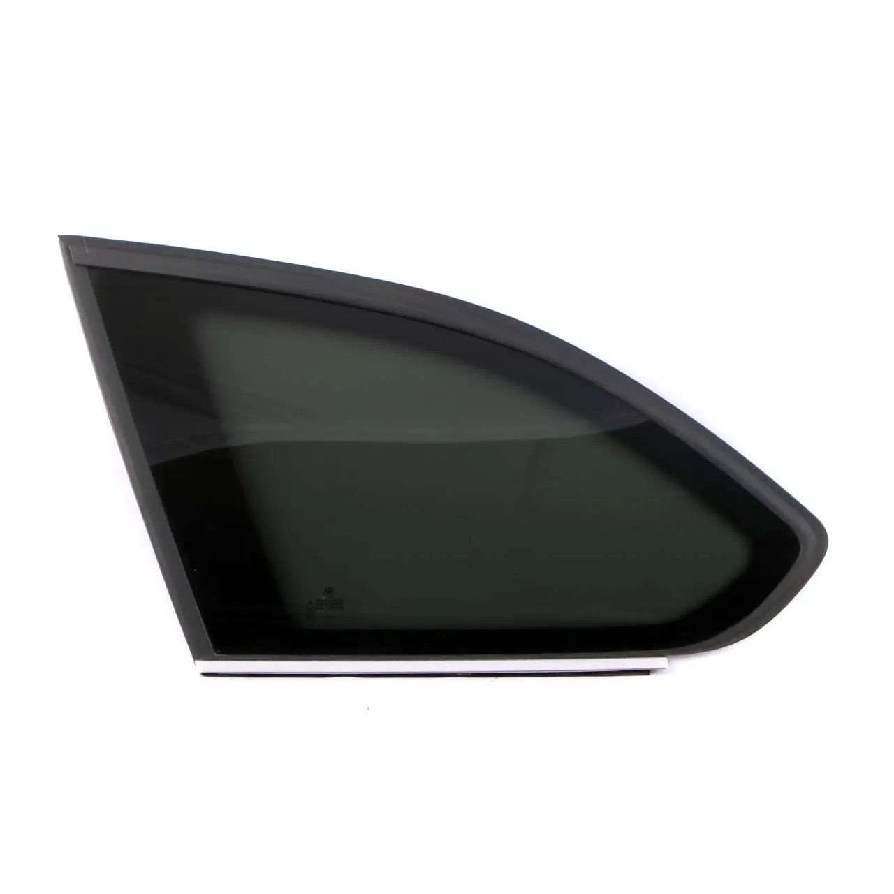 BMW F31 Touring Rear Left N/S Side Window Black AS3 Tinted Glass Chrome Strip