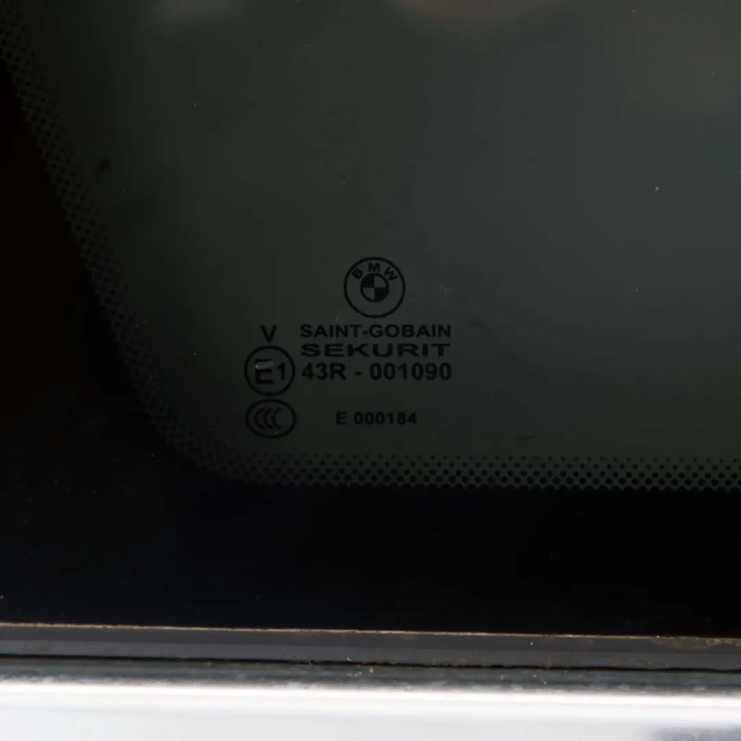 BMW F31 Touring Rear Left N/S Side Window Black AS3 Tinted Glass Chrome Strip - SKU 7259247 - Part number 7259247