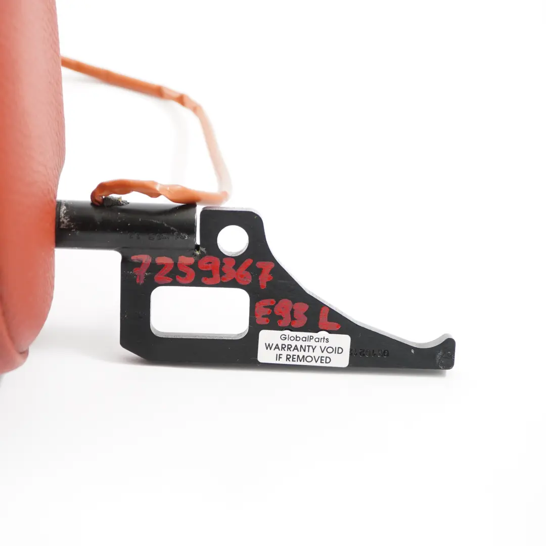 BMW E93 Asiento Delantero Convertible Asiento Izquierdo Cuero Rojo - SKU 7259367 - Número de pieza 7259367