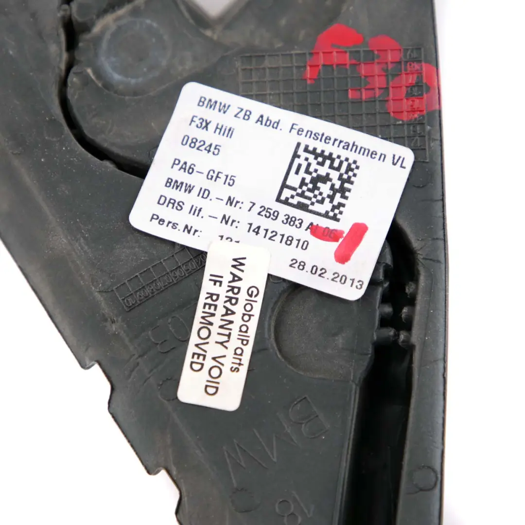 BMW 3 Series F30 F31 F80 M3 Seal Corner Moulding Interior Left Gasket - SKU 7259383-1 - Part number 7259383