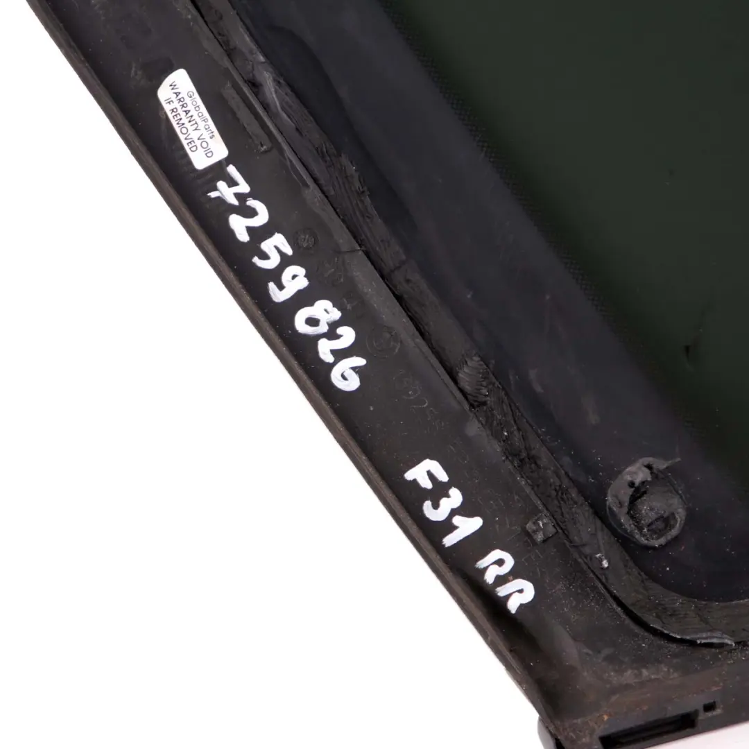 Right O/S Side Window Black AS3 Glass to BMW 3 Series F31 LCI Touring Rear with Part number 7259714 BMW 3 Series F31 LCI Touring Rear Right O/S Side Window Black AS3 Glass - SKU 7259714-1 - Part number 7259714