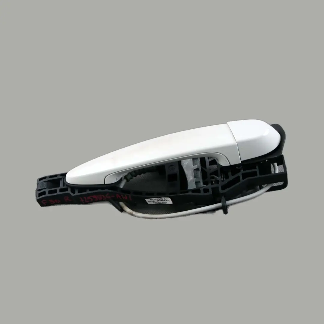 Door Grab Handle BMW F31 Rear Right Outside O/S Alpinweiss Alpine White 300 to with Part number 7259836 Door Grab Handle BMW F31 Rear Right Outside O/S Alpinweiss Alpine White 300 - SKU 7259836-AW1 - Part number 7259836