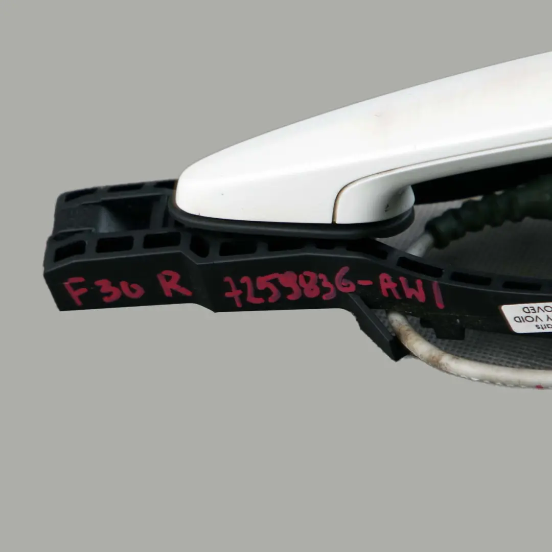 Door Grab Handle BMW F31 Rear Right Outside O/S Alpinweiss Alpine White 300 to with Part number 7259836 Door Grab Handle BMW F31 Rear Right Outside O/S Alpinweiss Alpine White 300 - SKU 7259836-AW1 - Part number 7259836