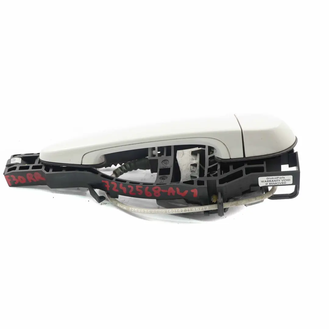  Tirador de puerta BMW F30 trasero derecho exterior Alpinweiss Alpine blanco 300 - SKU 7259836-AW3 - Número de pieza 7259836